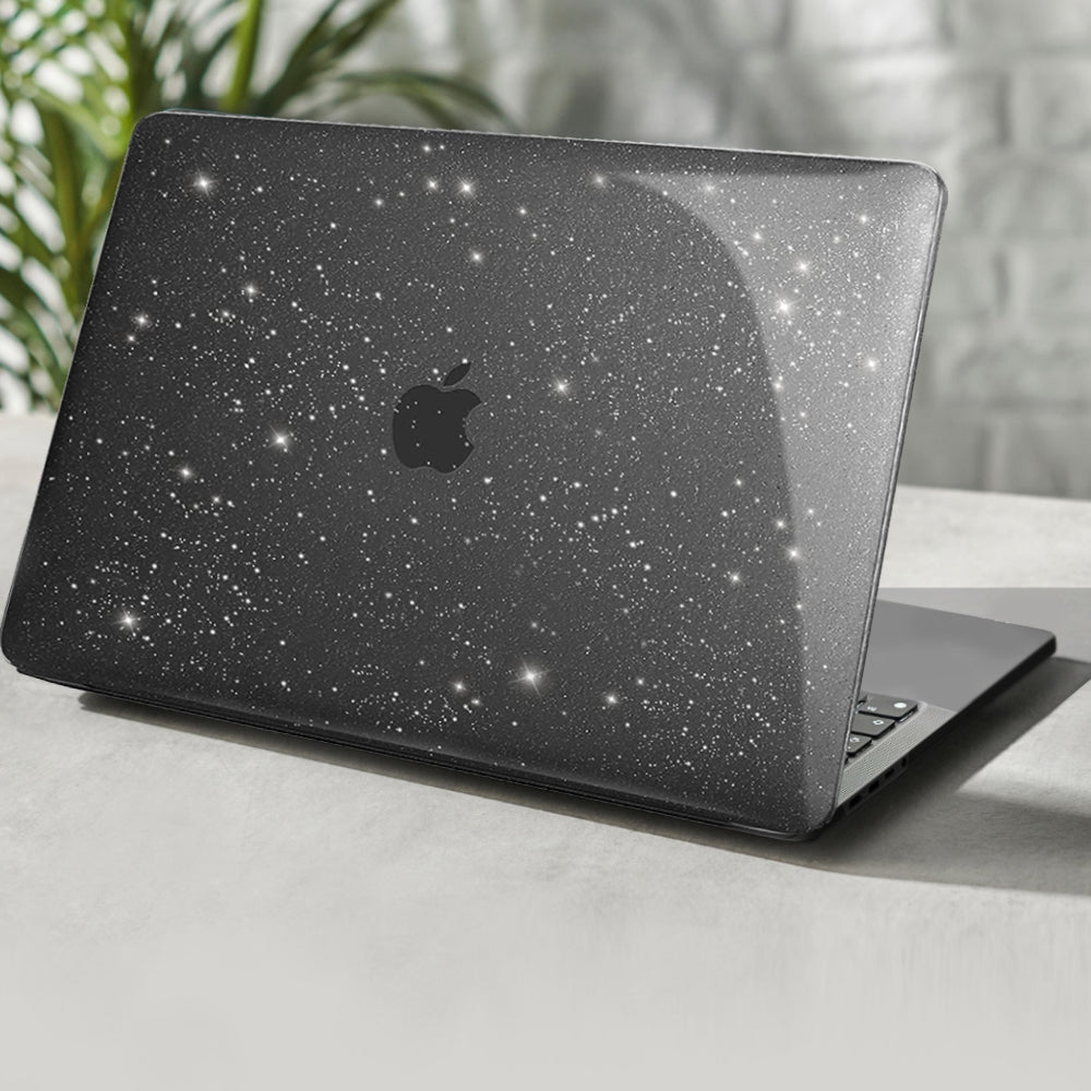 Glitter Bling Case for MacBook Pro 13.3 inch Case 2020- 2016 Release Model A1706 A1708 A1989 A2159 A2289 A2251 A2338 Laptop Hard Shell Cover Black