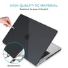 Crystal Clear Case For MacBook Pro 14 inch Case A2442 Plastic Hard Shell Cover for 2021 MacBook Pro 14.2 with M1 Pro / M1 Max Chip & Touch ID -Black