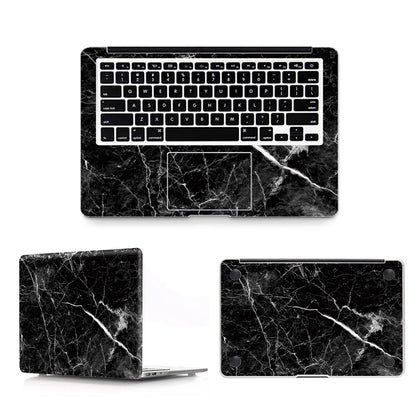 Vinyl Skin Decal Sticker For MacBook Pro 16 inch   2021 2022 A2485 Protective Decorative Anti-Scratch Cover  - Black Marble