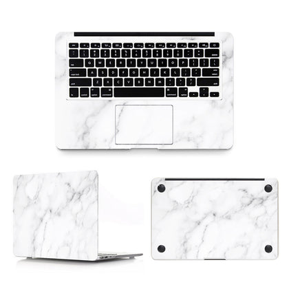 Vinyl Skin Decal Sticker For MacBook Pro 16 inch   2021 2022 A2485 Protective Decorative Anti-Scratch Cover  - White Marble