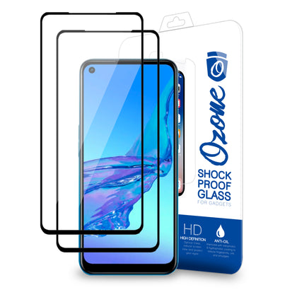 Oppo A53 Screen Protector | Tempered Glass Protector | Black |Pack of 2