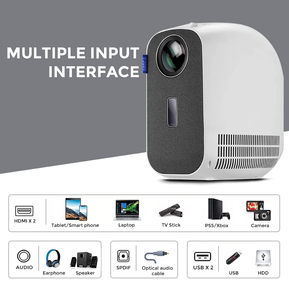 Full HD Projector 4K LED [Screen Size Up to 300