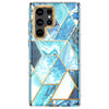 Samsung Galaxy S22 Ultra 5G Max| Marble Shockproof Bumper Stylish Slim Phone Cases |Blue Marble