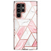 Samsung Galaxy S22 Ultra 5G Max| Marble Shockproof Bumper Stylish Slim Phone Cases | Pink Marble