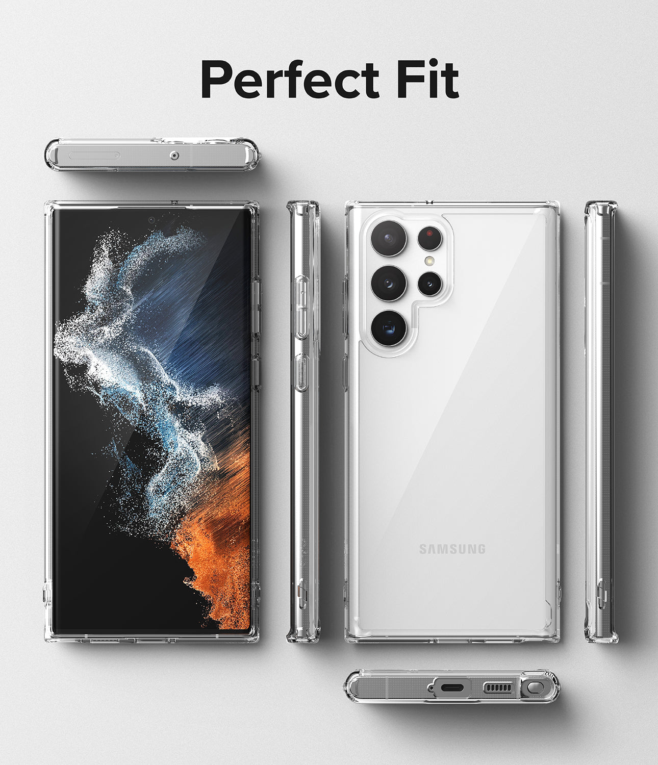 Samsung Galaxy S22 Ultra Case Cover| Fusion Series| Smoke Black