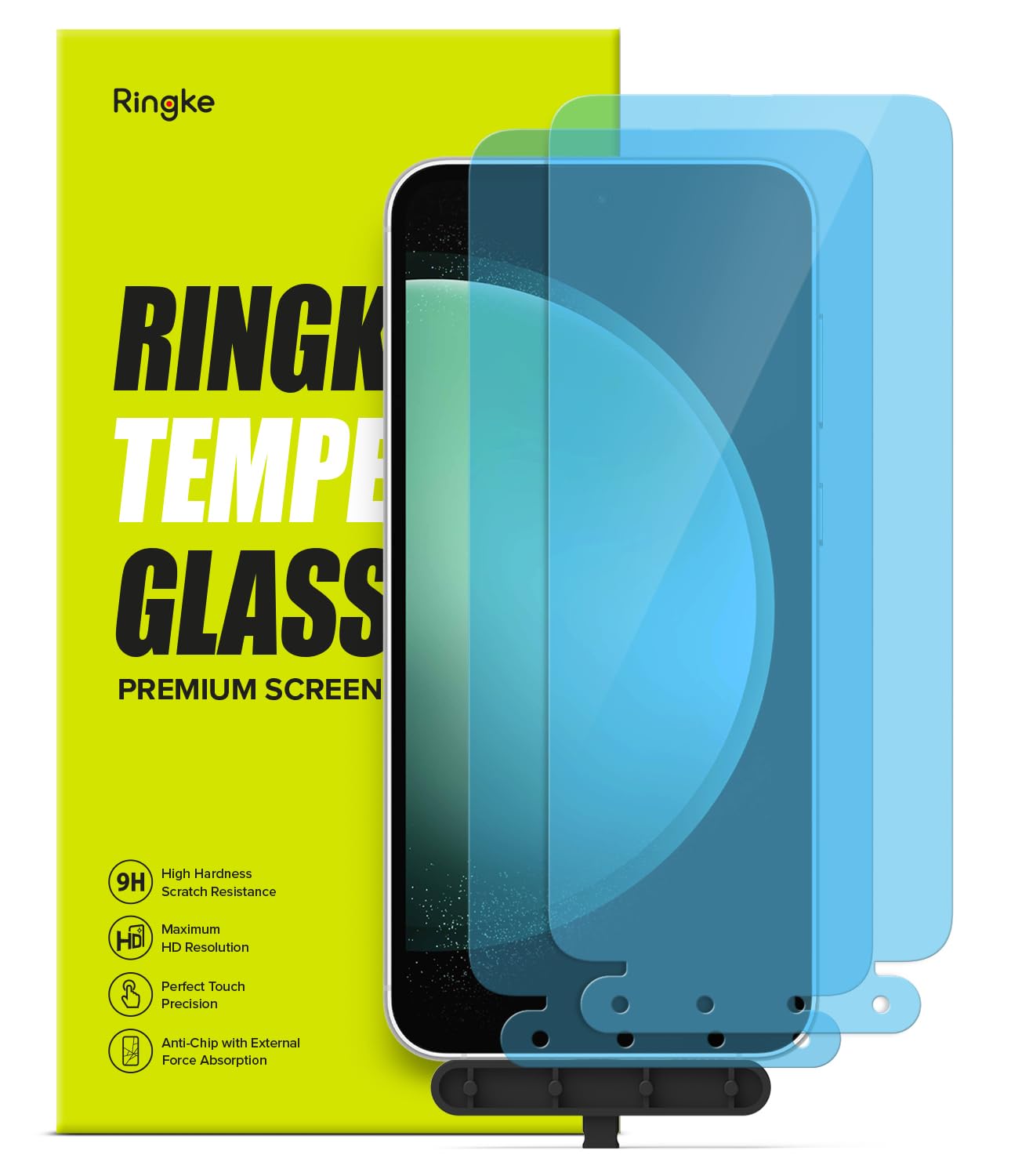 Ringke - Samsung Galaxy S23 FE Screen Protector Tempered Glass| 2 Pack With Installation Jig