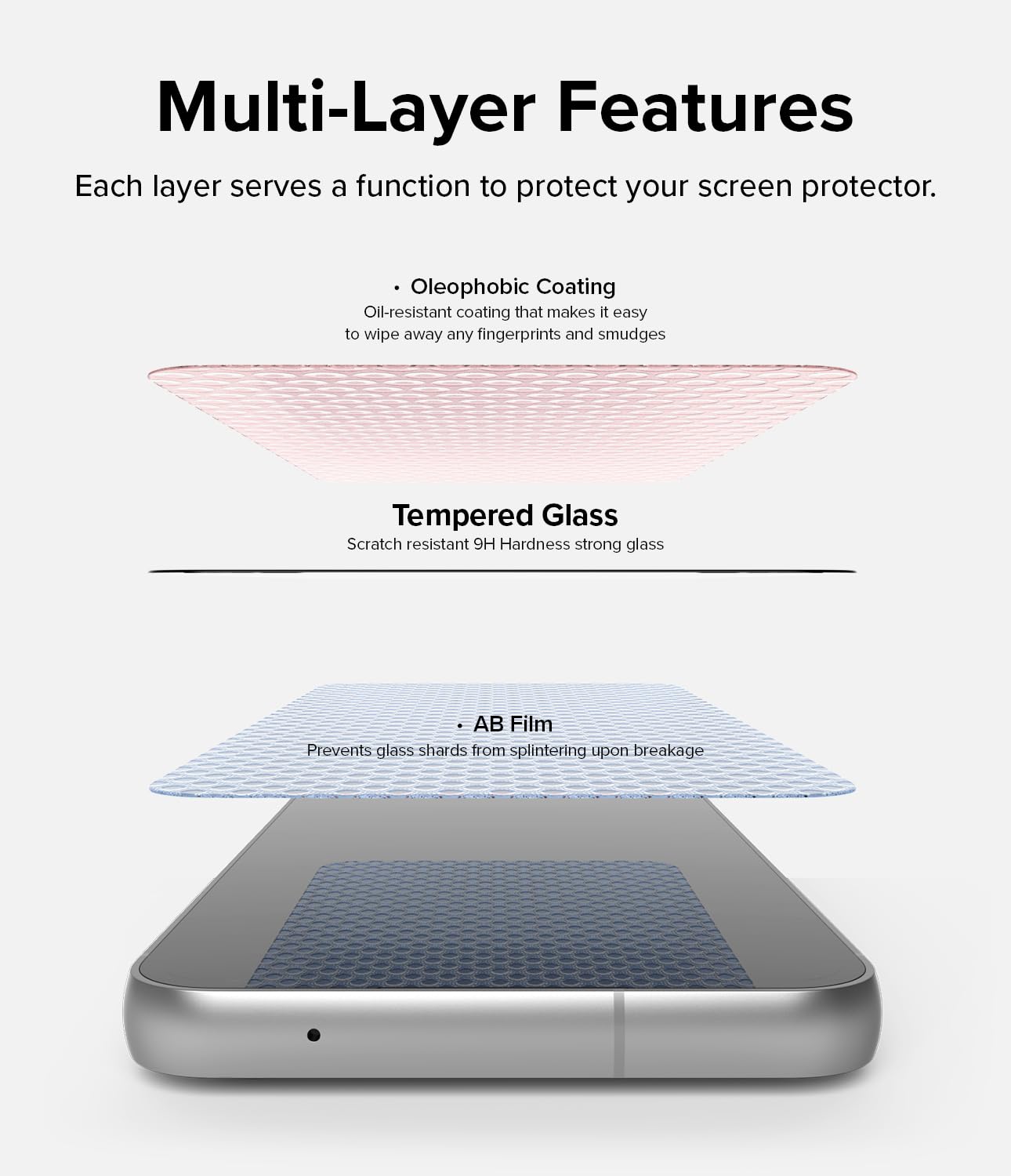 Ringke - Samsung Galaxy S23 FE Screen Protector Tempered Glass| 2 Pack With Installation Jig