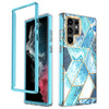 Samsung Galaxy S23 Ultra 5G | Marble Shockproof Bumper Stylish Slim Phone Cases | Blue Marble