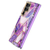 Samsung Galaxy S23 Ultra 5G | Marble Shockproof Bumper Stylish Slim Phone Cases | Purple Marble