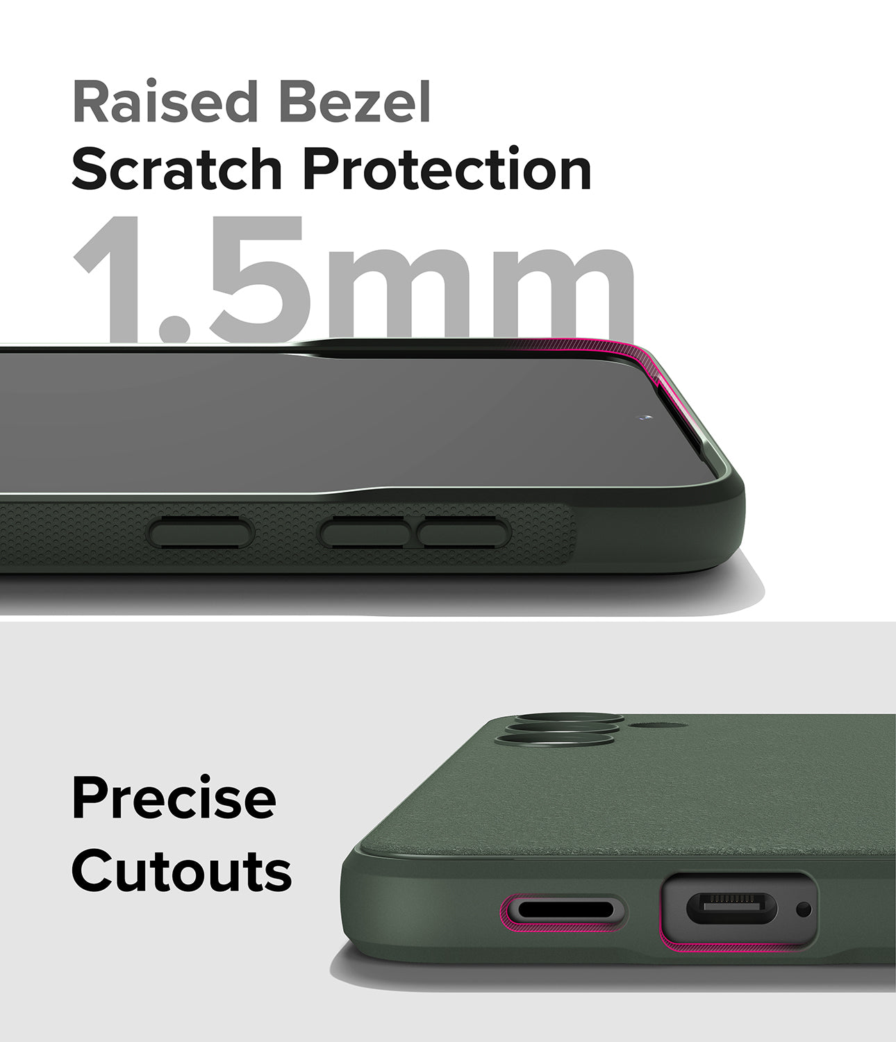 Samsung Galaxy S24 Case Cover | Onyx Series |Dark Green
