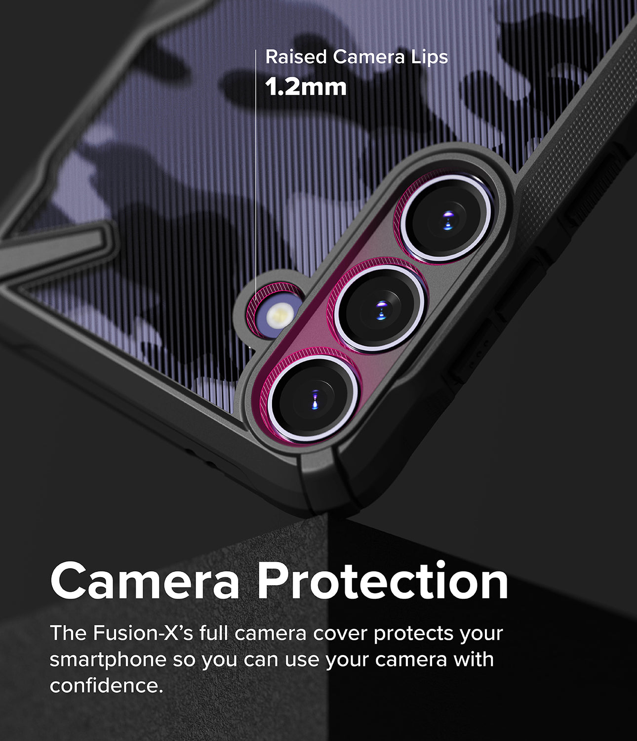 Samsung Galaxy S24 Case Cover | Fusion X Design Series |Camo Black