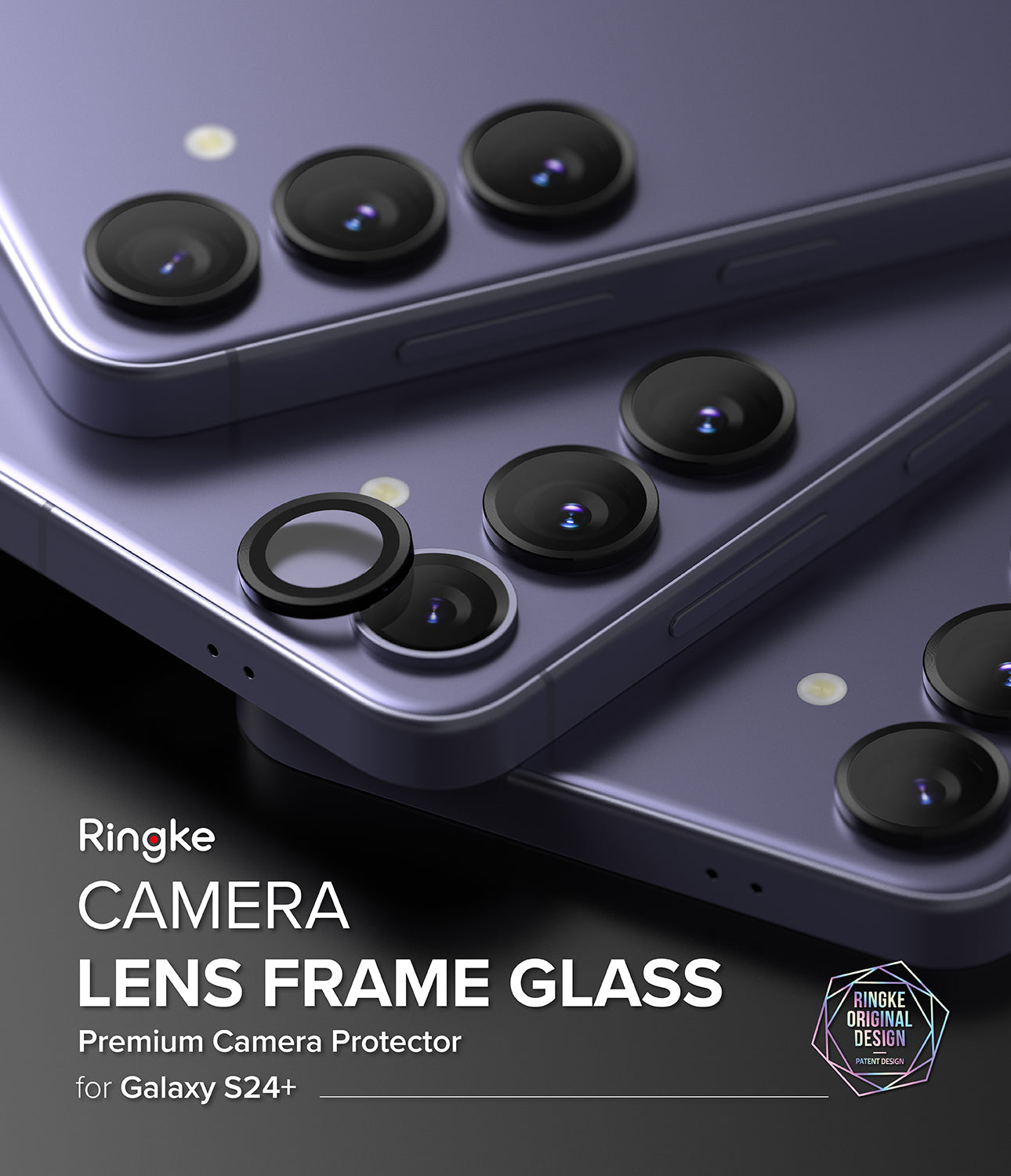 Samsung Galaxy S24 Plus Camera Lens Frame Glass | Camera Lens Frame Glass Series |Black