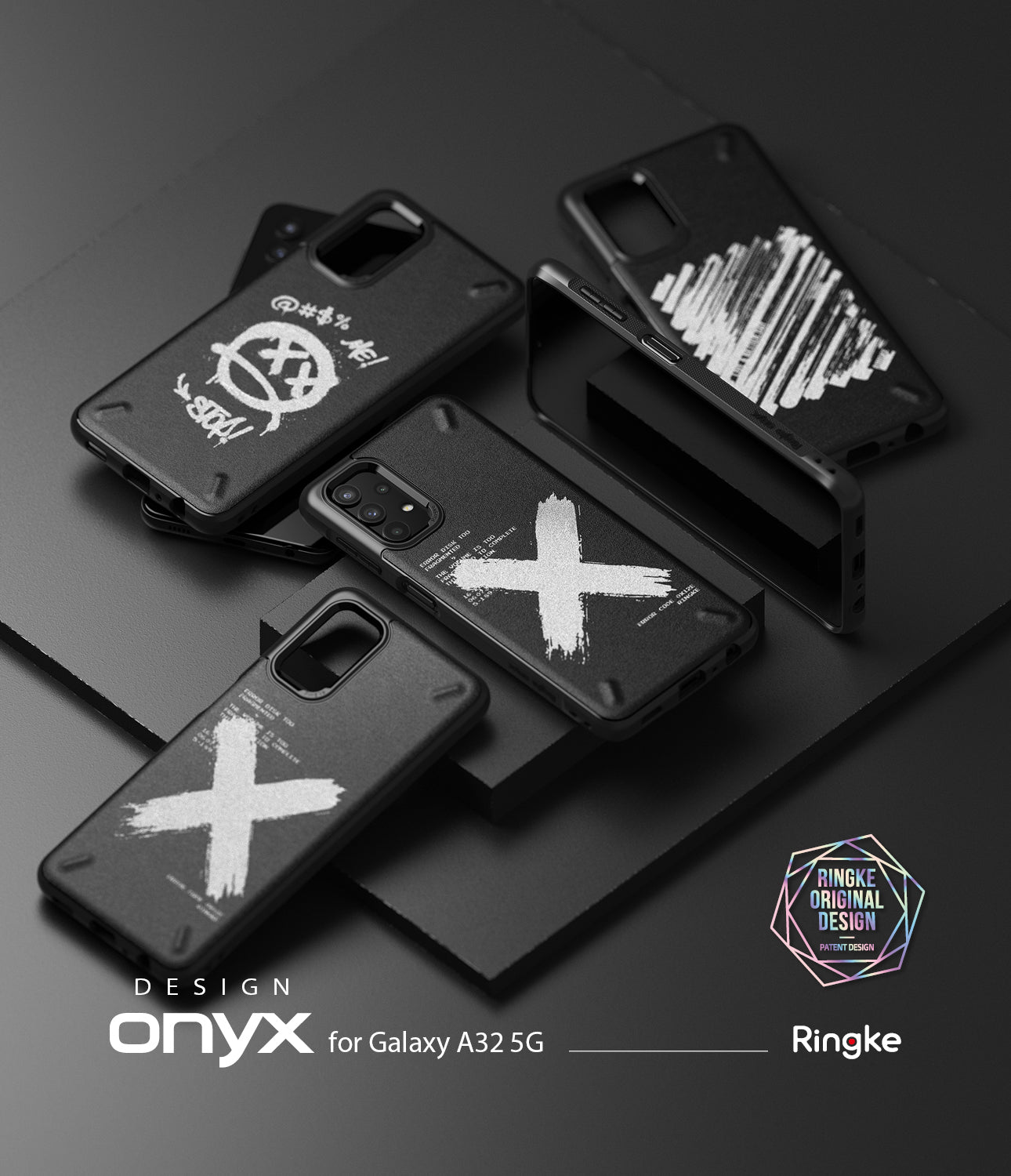 Samsung Galaxy A32 5G Case Cover| Onyx Series -X Design| Black