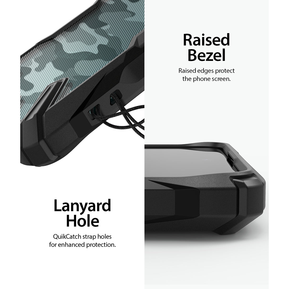 Samsung A51 Ringke Fusion X Case Camo Black