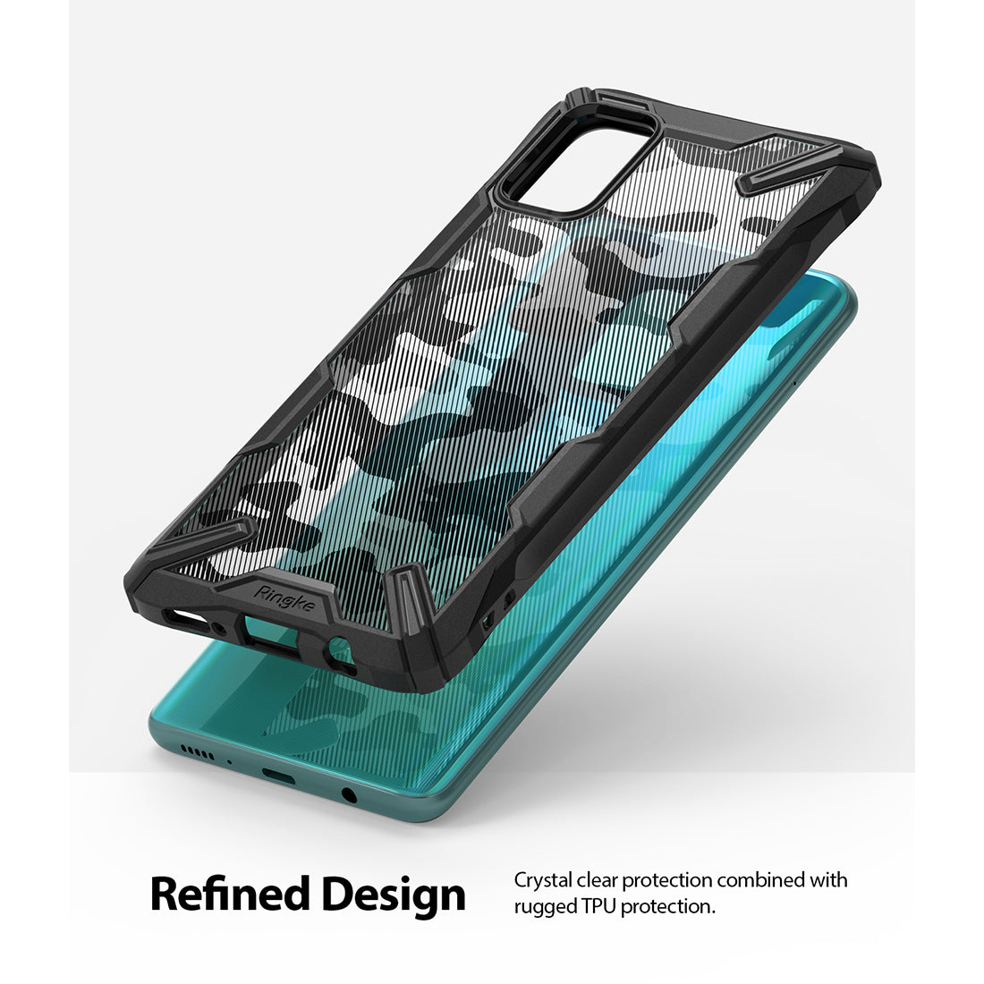 Samsung A51 Ringke Fusion X Case Camo Black