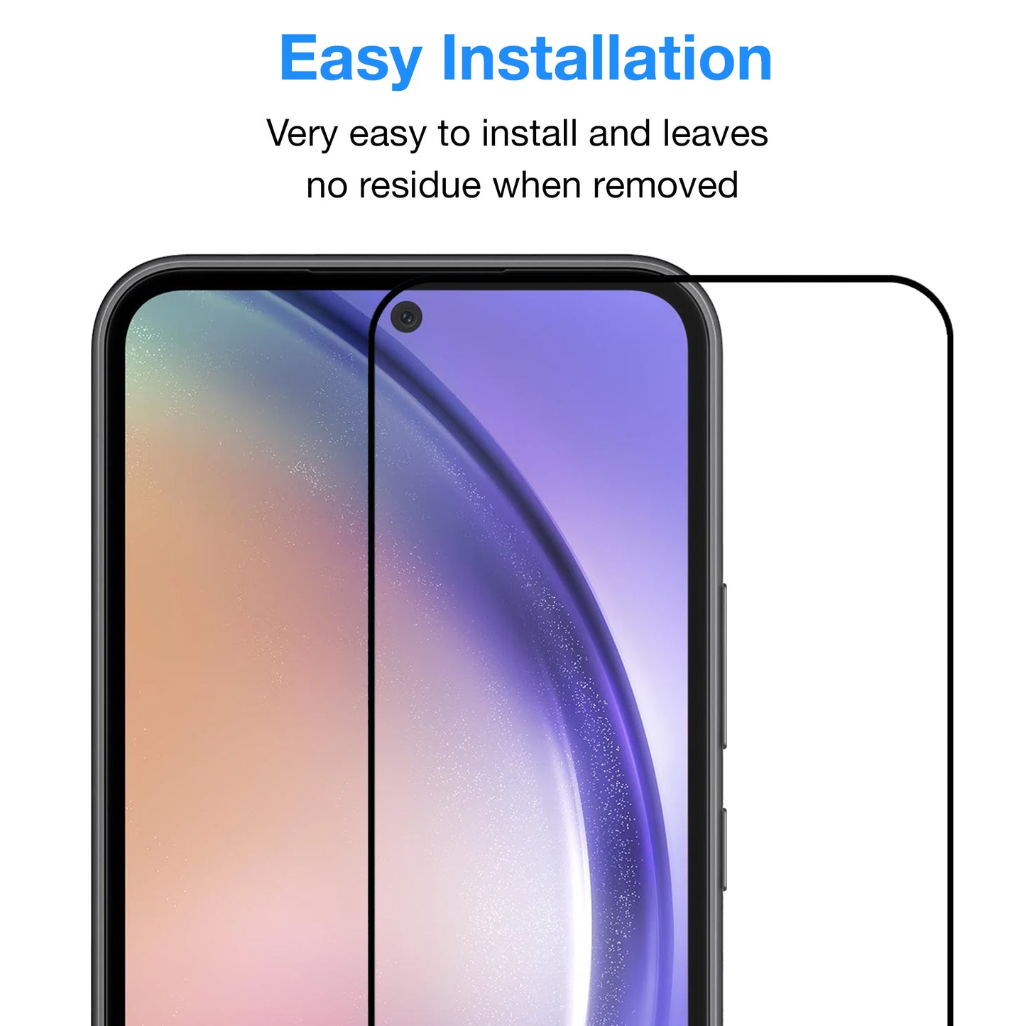 Pack Of 2 for Samsung Galaxy A54 5G Screen Protector |Tempered Glass Screen Protector - Black