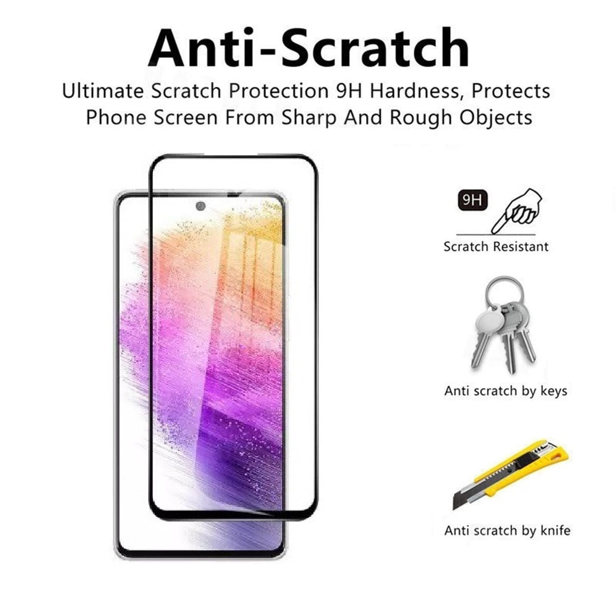 Samsung Galaxy A73 5G Screen Protector | Tempered Glass | 2 Pack - Black