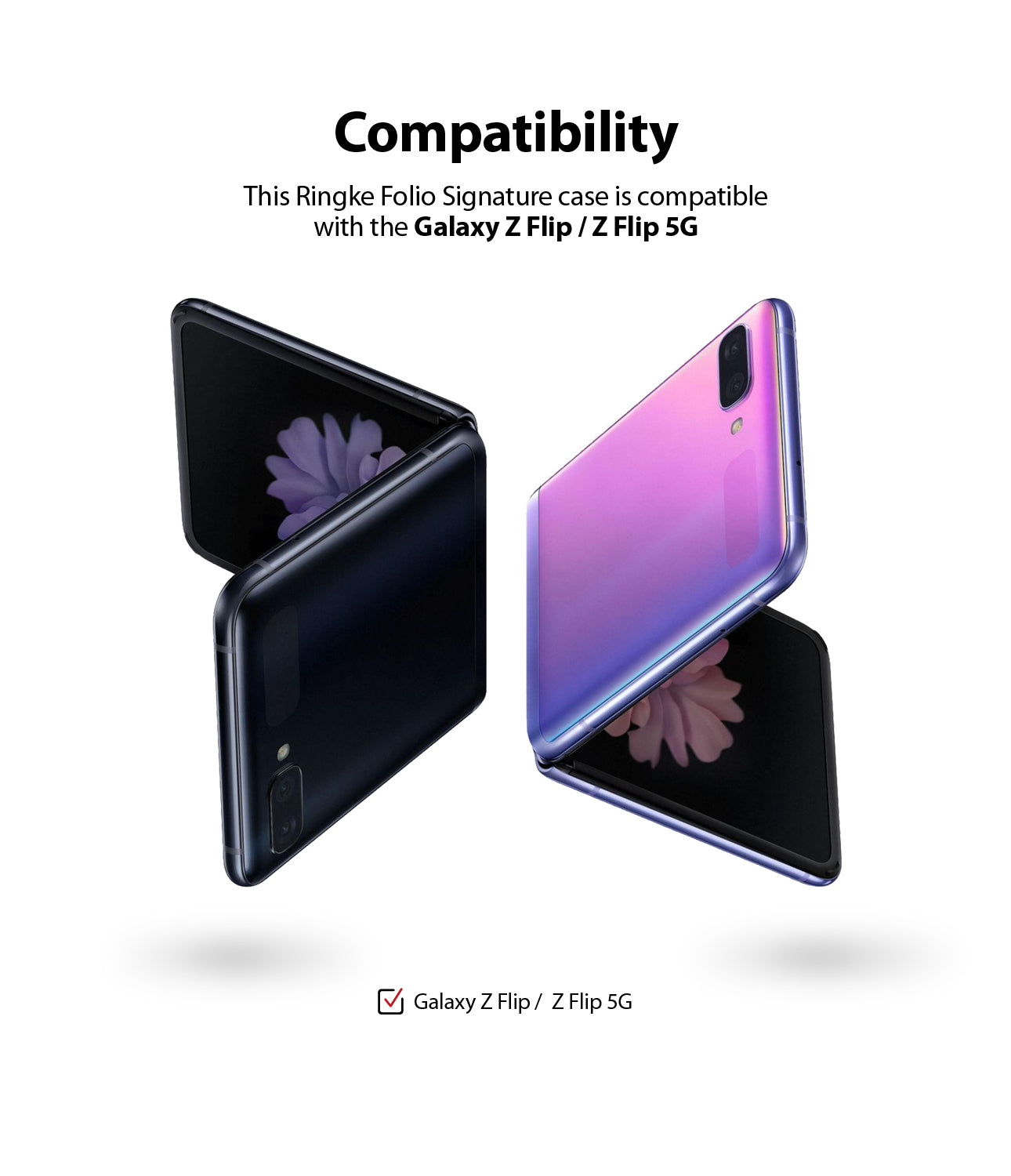 Samsung Z Fold Ringke Folio Signature Case Purple