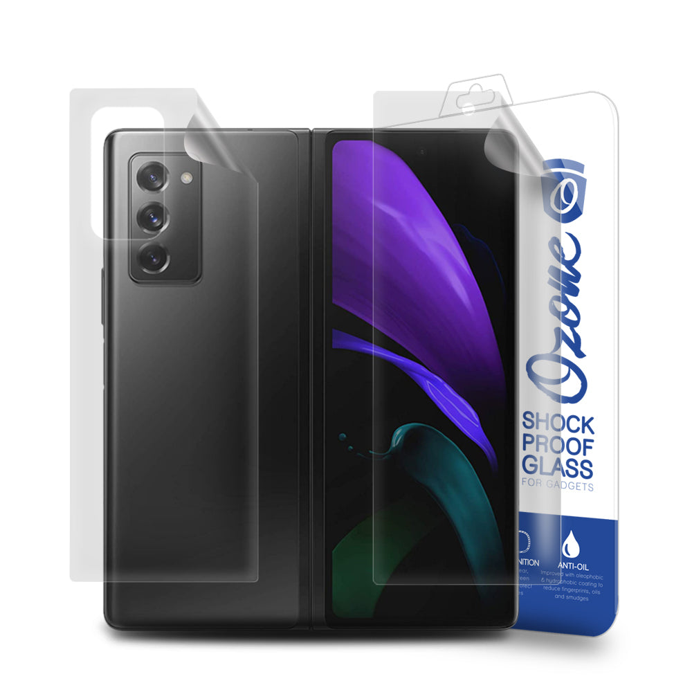 Samsung Galaxy Z Fold 2 Screen Protector | Full Coverage Soft TPU Protective PET Screen Guard Film| | Pack Of 2 Front/2 Back