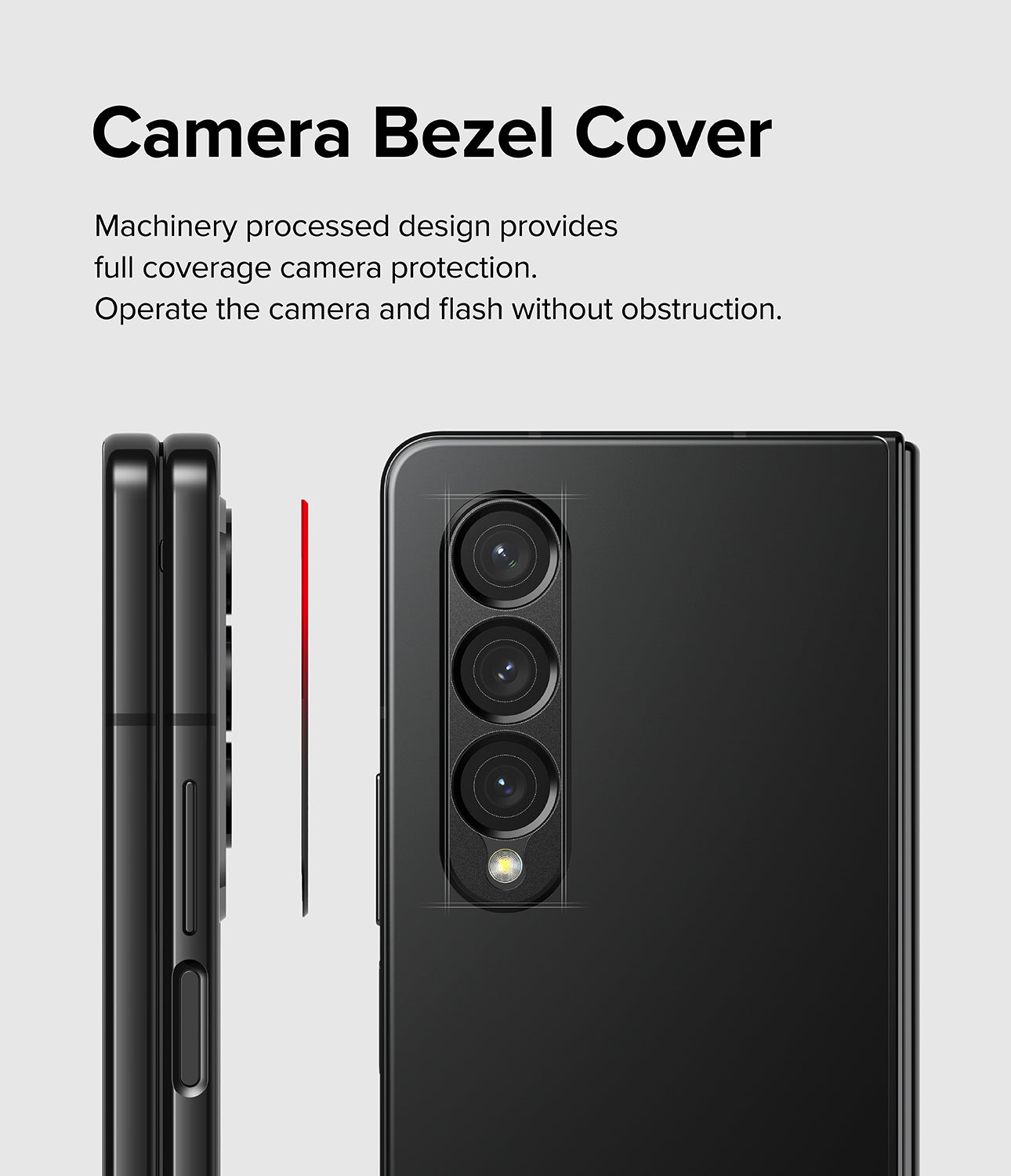 Samsung Galaxy Z Fold 4 Lens protectors| Camera Styling| Black