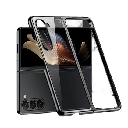 Samsung Galaxy Z Fold 5 Case Cover | Slim Hard Electroplated Edge Cover  | Black