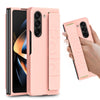 Samsung Galaxy Z Fold 5 Case Cover | Slim PC Cover With Hand Strap | Pink