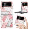 Samsung Galaxy Z Flip 4 Case | Slim Marble Shockproof Bumper Stylish Phone Cover |  Pink
