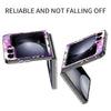 O Ozone - Case for Samsung Galaxy Z Flip 5 Full-Body Smooth Gloss Finish Marble Shockproof Bumper Stylish Cover (Purple)