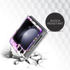 O Ozone - Case for Samsung Galaxy Z Flip 5 Full-Body Smooth Gloss Finish Marble Shockproof Bumper Stylish Cover (Purple)