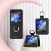 Samsung Galaxy Z Flip 5 Case Cover | Hard PC Phone Case with Ring Holder  | Black