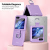 Samsung Galaxy Z Flip 5 Case Cover | Hard PC Phone Case with Ring Holder  | Green