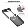 Samsung Galaxy Z Flip 5 Case Cover | Leather Case With Ring Holder | Black