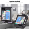 Samsung Galaxy Z Flip 5 Case Cover | Leather Case With Ring Holder | Green