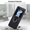 Samsung Galaxy Z Flip 5 Case Cover | Leather Case With Ring Holder | Green