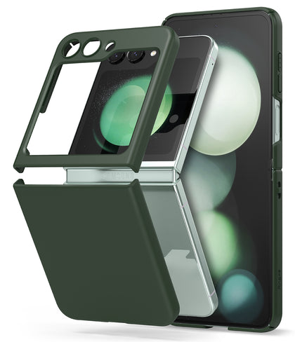 Samsung Galaxy Z Flip 5 Case Cover |Slim Series |Dark Green
