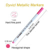 Metallic Marker Pens -10 Colors Fine Tip Drawing Painting Pens for Scrapbook DIY Photo Album Multicolor