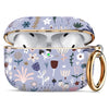 AirPods Pro Case | Cute Flower Skin Hard PC Shockproof Protective Cover | Soft Blue
