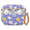 AirPods Pro Case | Cute Flower Skin Hard PC Shockproof Protective Cover | Violet
