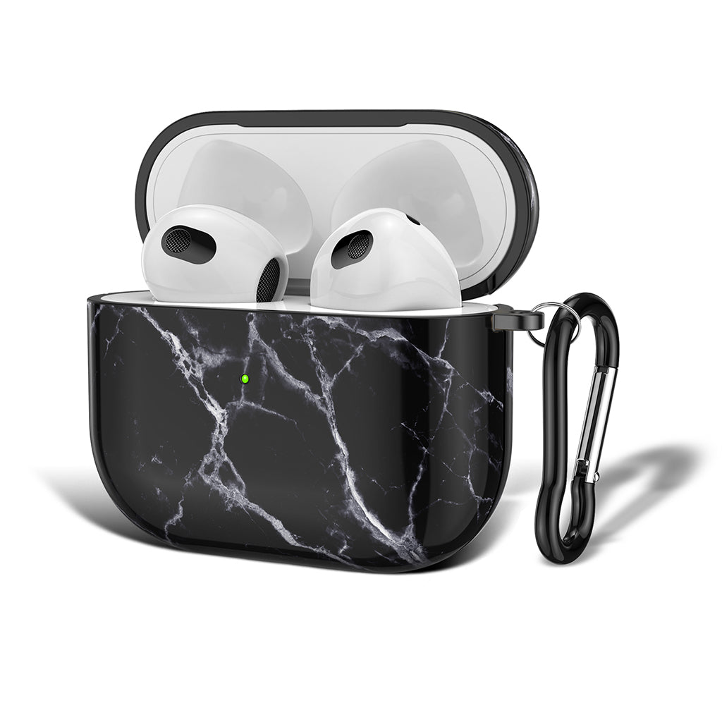 AirPods 3rd Generation 2021 Marble Patterns Case Cover Skin | Black Marble
