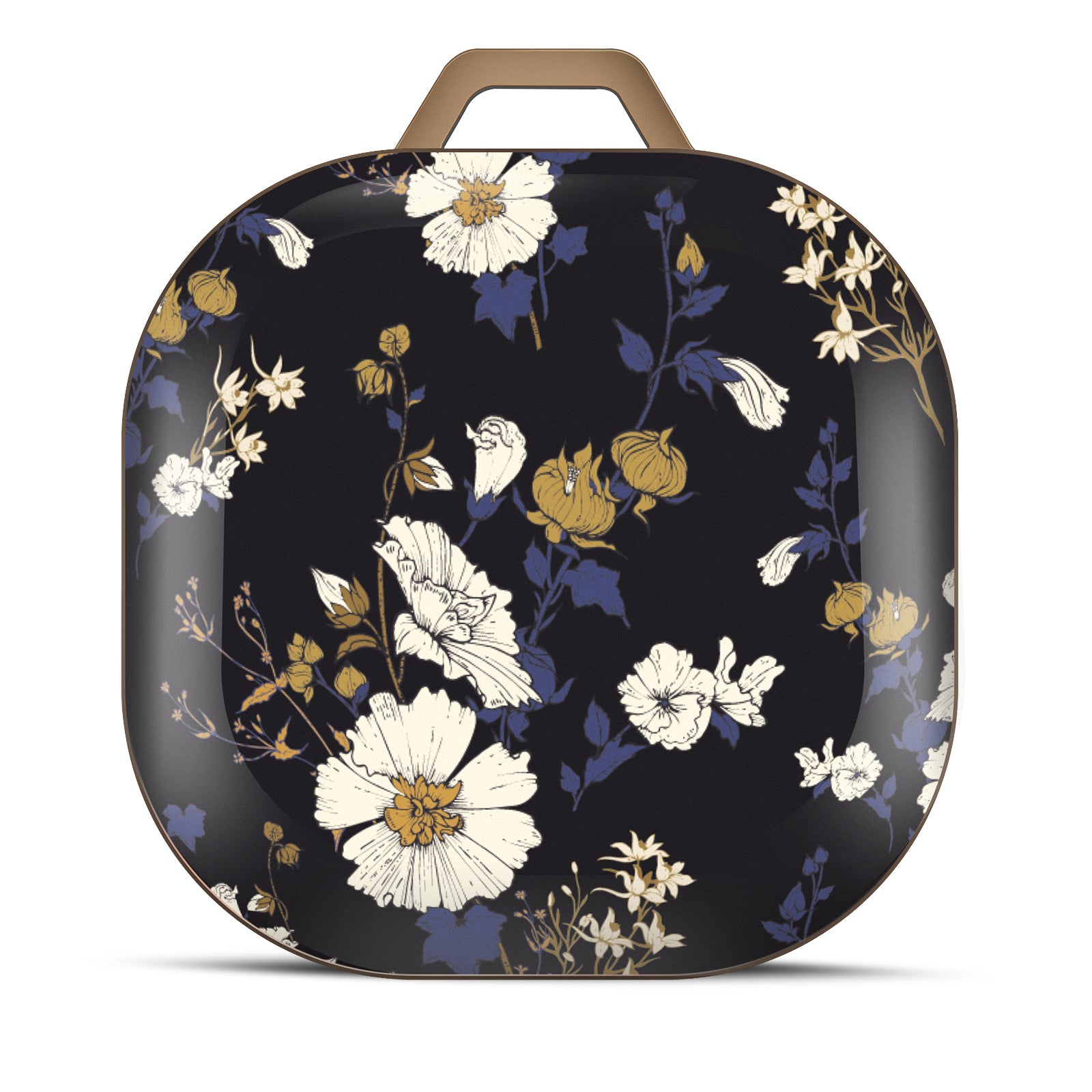 Samsung Galaxy Buds Live Case (2020) /Buds 2 /Buds Pro Case |Cute Patterns Hard Shell Protective Cover | Black With Flower