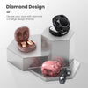 Case For Samsung Galaxy Buds 2 Pro / Galaxy Buds 2 / Galaxy Buds Pro /Galaxy Buds Live Diamond pattern PC Protective Cover with Keychain- Black