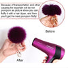 Pompoms Keychain Small Faux Fur Ball with Gold Plated Keyring |  Blue