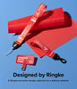 Holder Link Strap Designed for Camera Strap and Phone Strap | Khaki/White (Tarpaulin Red)
