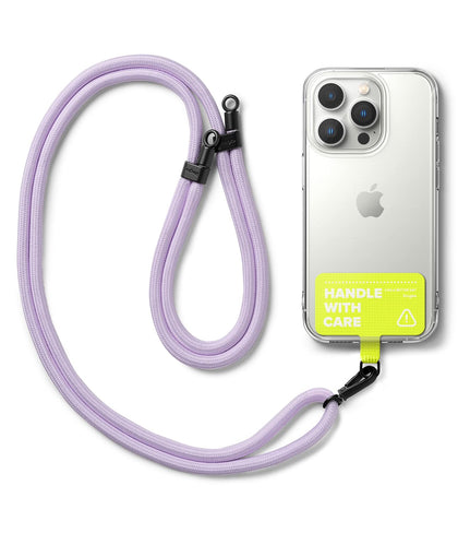 Holder Link Strap Designed for Camera Strap and Phone Strap | Purple (Tarpaulin Neon Green)