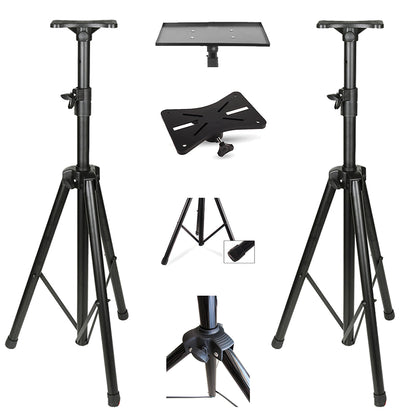 Wownect Wownect Universal Speaker Stand Mount Holder Projector Tripod Stand pack of 2