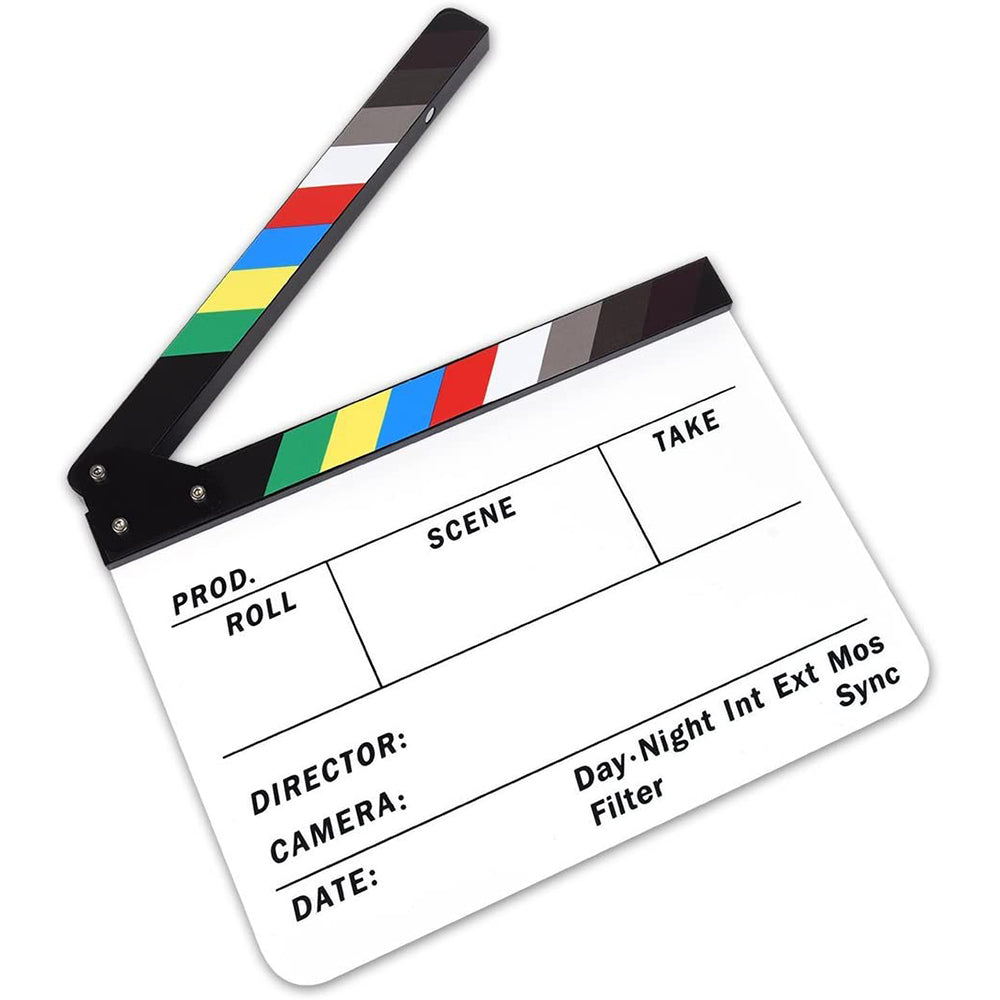 Acrylic Professional Events Party Directors Clapperboard for Studio Camera Photography Video Director Film Clapboard [Clapper Board Slate] [7inch x 8.5inch]