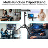 Projector Tripod Stand With Wheels | Phone Holder [Adjustable Height upto 61? Tiltable 180 Degrees] Rolling Laptop Desk Tripod For Stage, Studio, DJ Equipment | Pack of 2