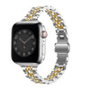 O Ozone - Slim Metal Straps for Apple Watch Band Series SE | 8 | 7 | 6 | 5 | 4 | 3 | 2 | 1 - Silver & Gold