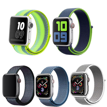 Pack of 5 Nylon Sport Strap For Apple Watch Band 38mm 40mm 41mm Men Women- B