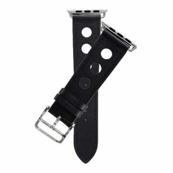 Apple Watch 41mm / 40mm / 38mm | Big Hole Design Leather Strap |Black